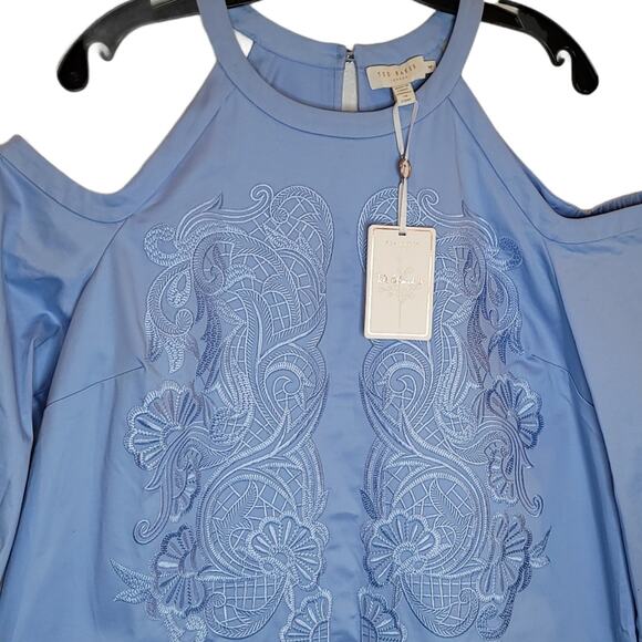 Ted Baker London Jettas Cut Out Embroidered Tapestry Shift Dress, Size 12, NWT - Picture 6 of 12